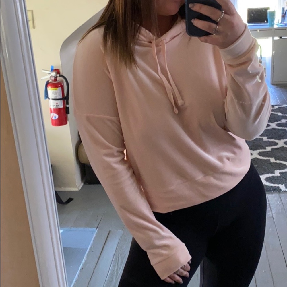 Pink velvet sweatshirt